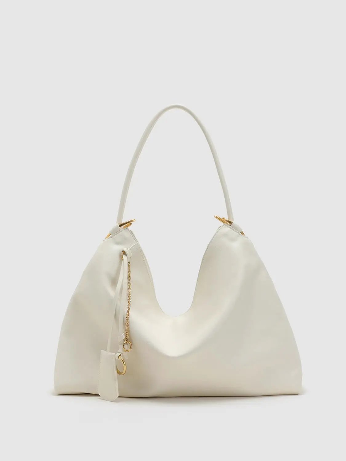 Slouchy Open Top Chain Shoulder Bag