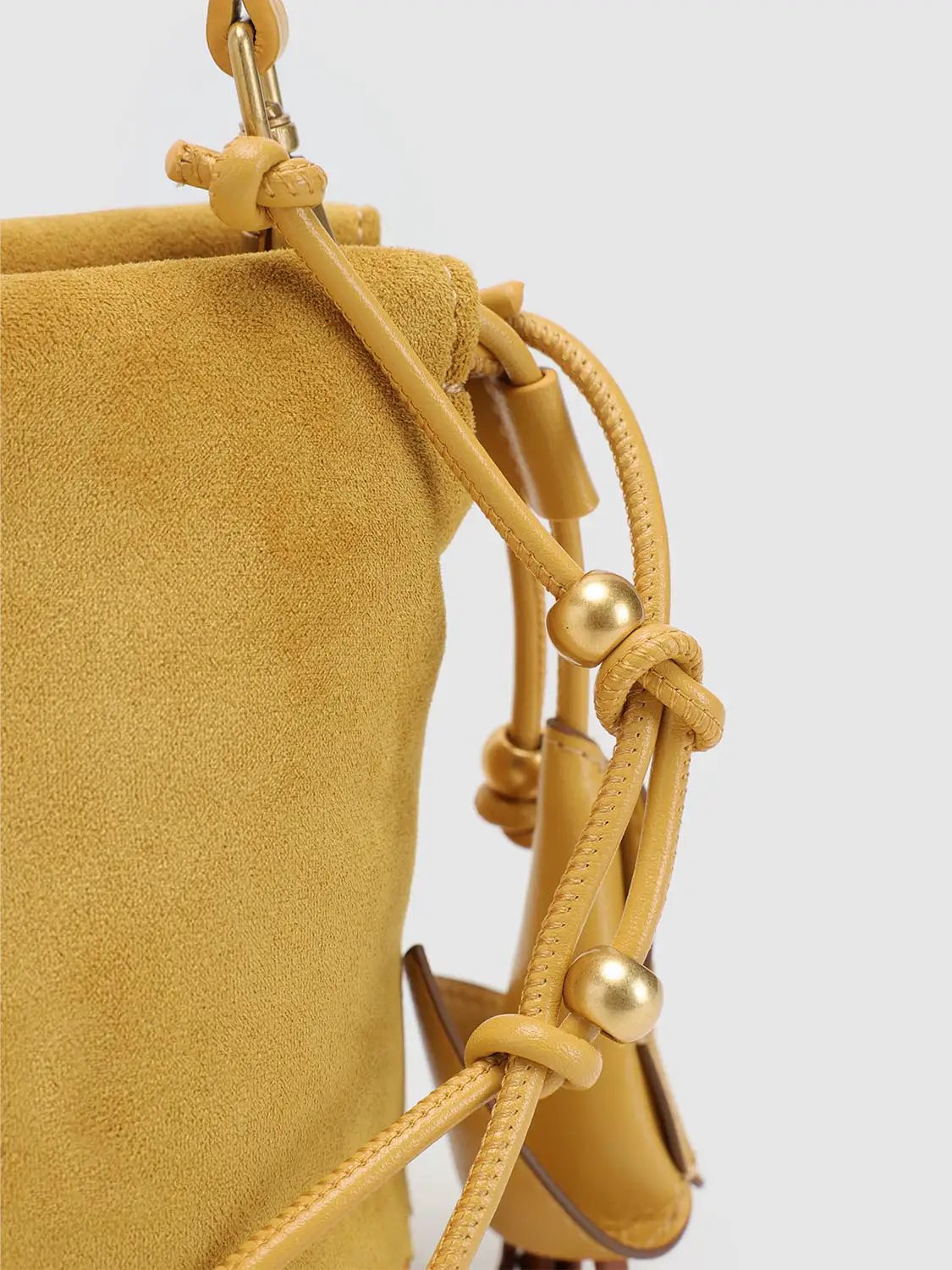 Textured Woven Front Drawstring Crossbody Bag