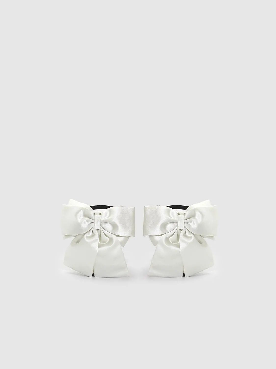 Pointed Toe Faux Leather Ankle Strap Bow High Heel Sandals