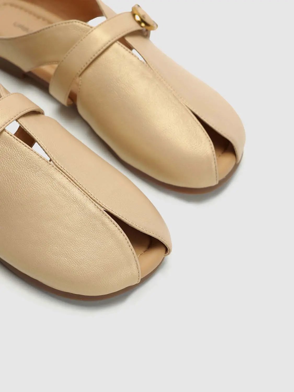 Faux Leather Buckle Strap Open-Toe Mules Slippers