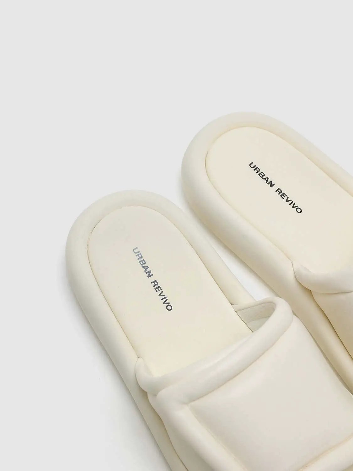 Two Wide Strap Cushioned Plush Insole Sandals