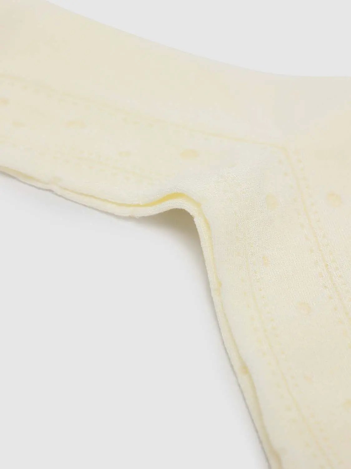 Regular Mid-calf Cream Ruffle Cuff Bow Decor Sheer Socks