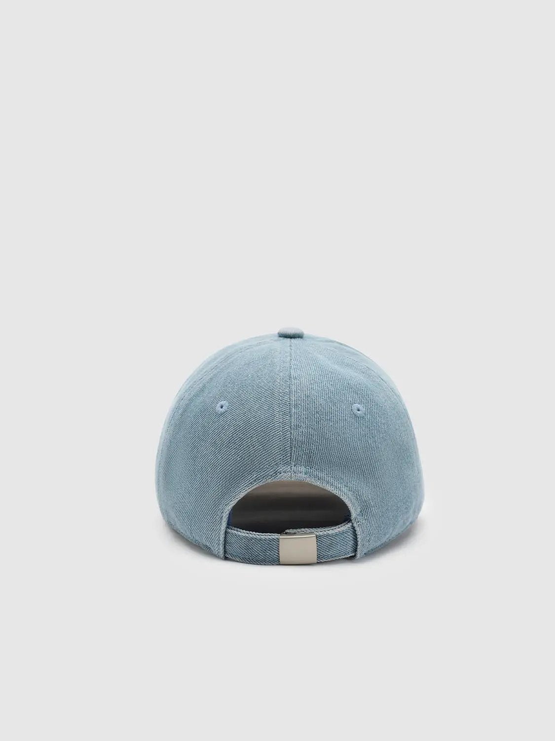 Washed Light Blue Two-tone Embroidered Baseball Cap