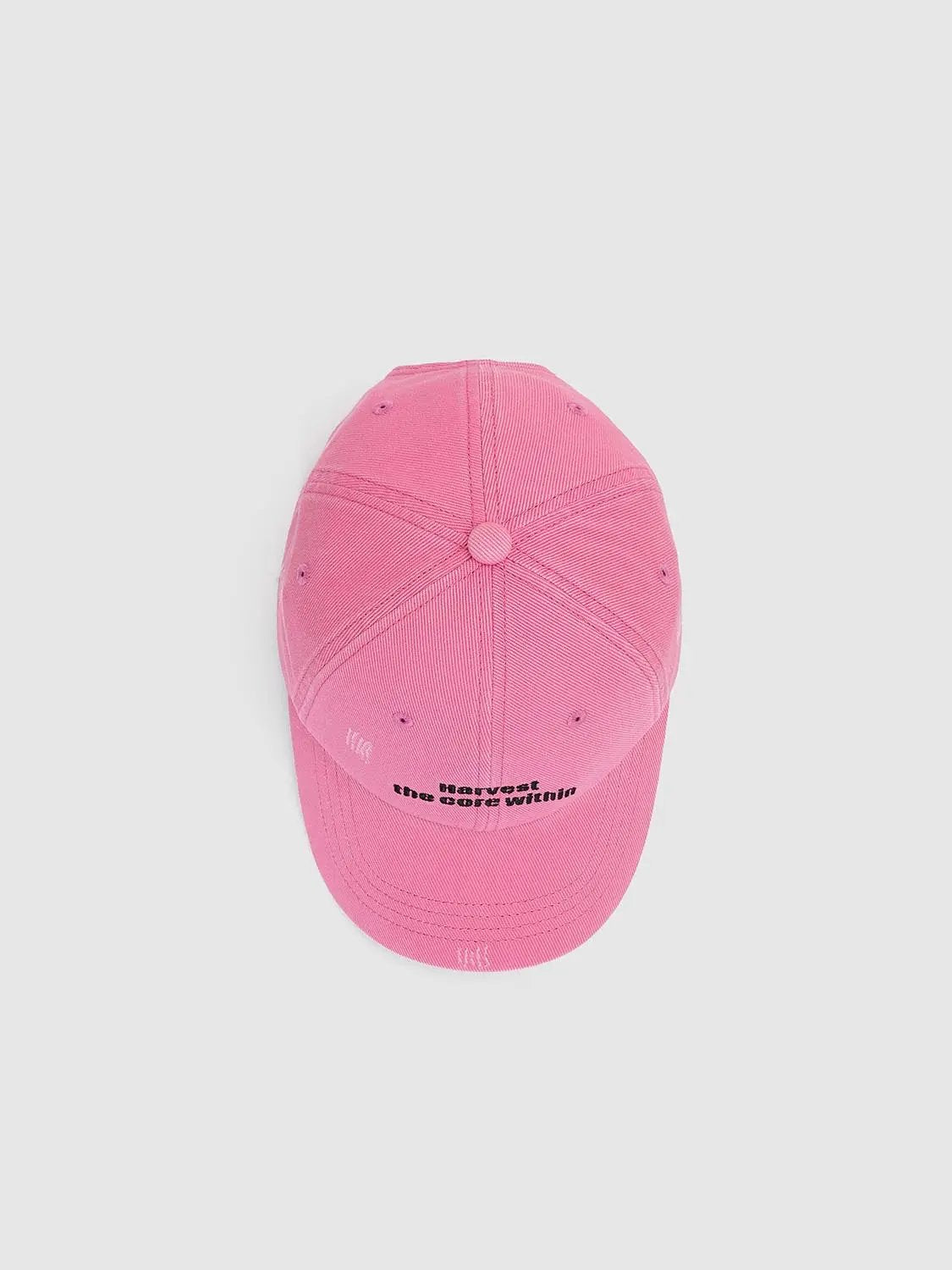 Distressed Embroidered Text Cotton Baseball Cap