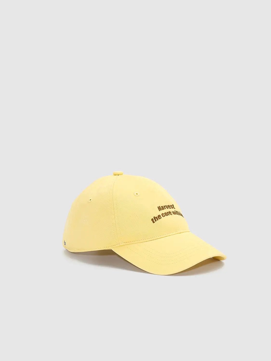Distressed Embroidered Text Cotton Baseball Cap