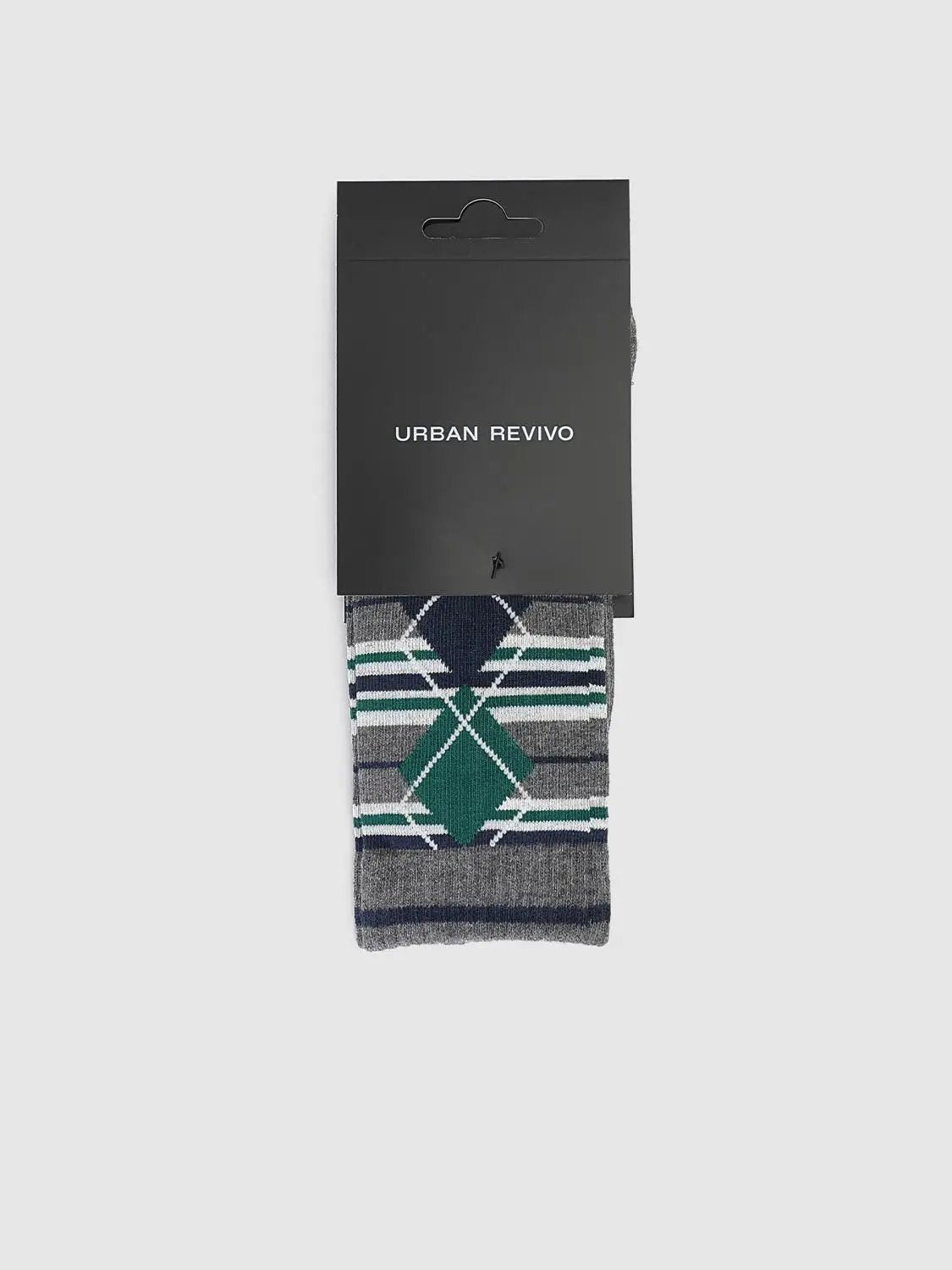 Classic Argyle Pattern Cotton Blend Socks
