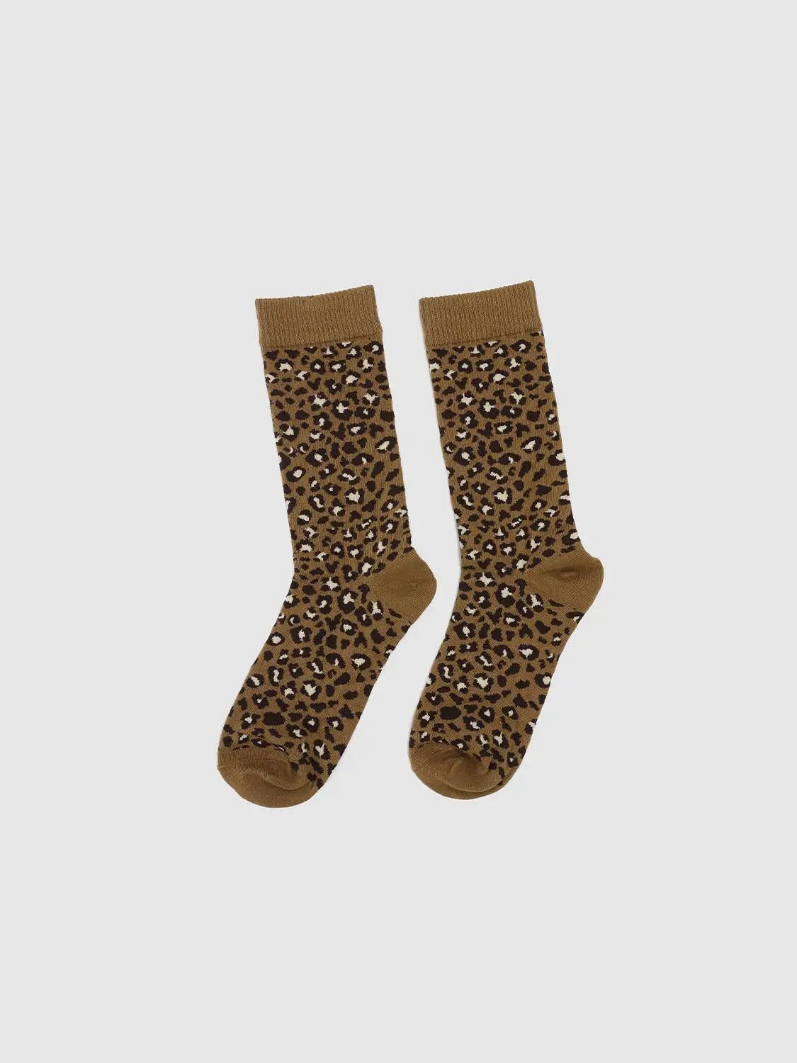 Ribbed Animal Print Socks