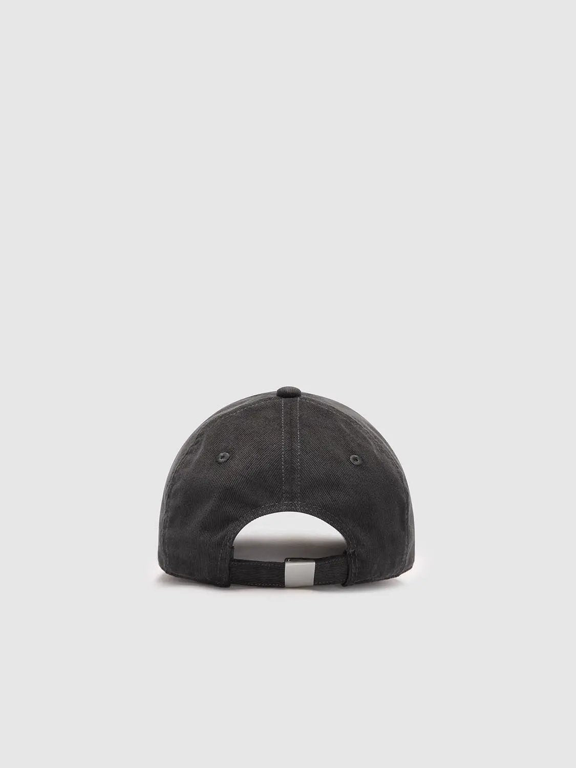 Charcoal Washed Embroidered Cotton Baseball Cap