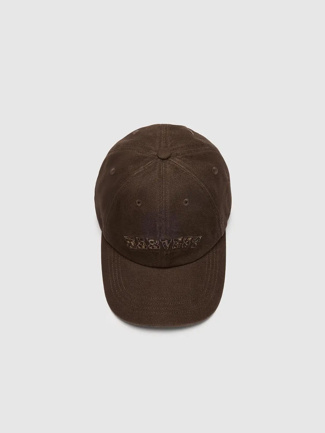 Textured Logo Patch Six-Panel Cotton Cap