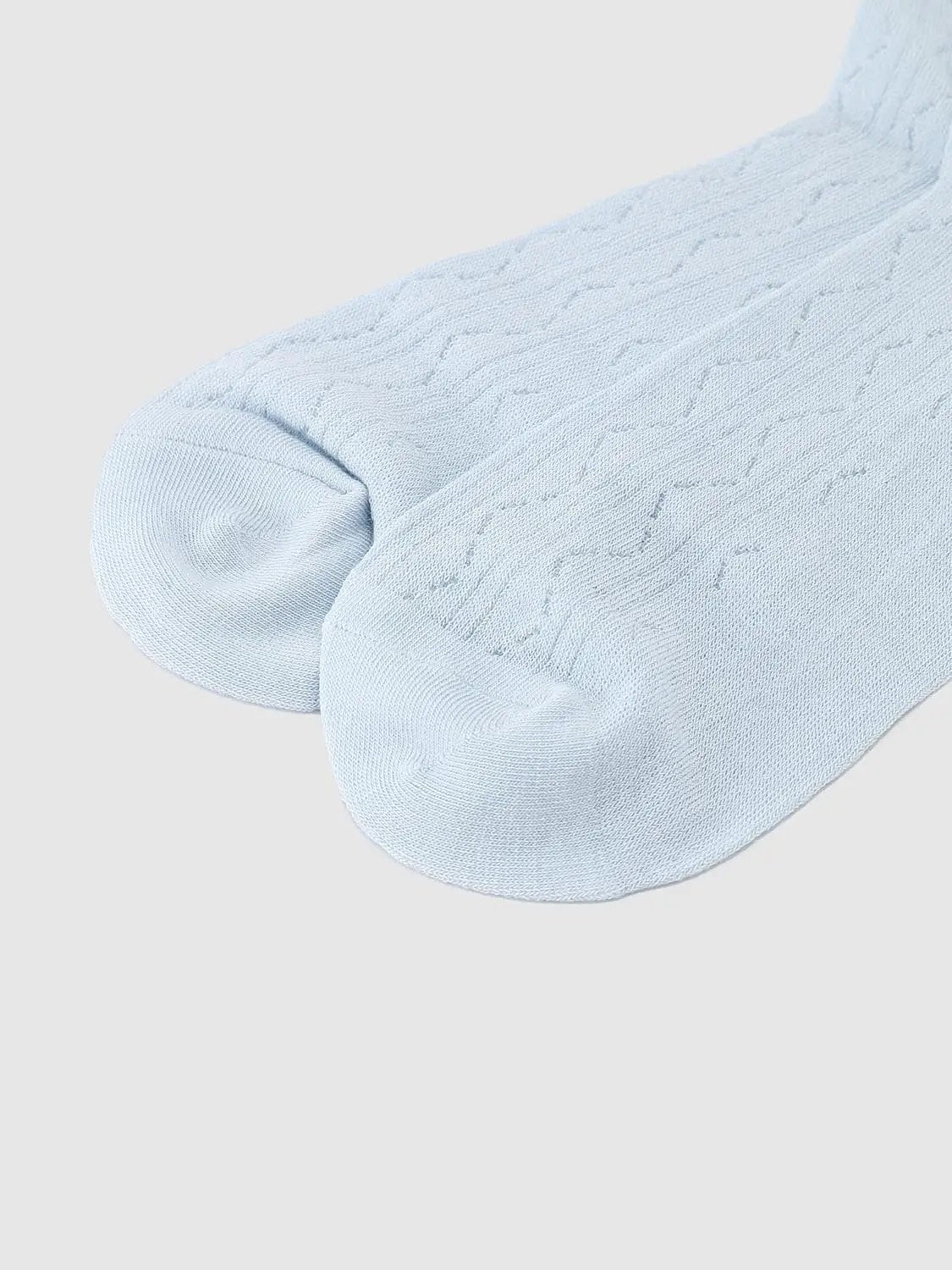 Printed Cuff Textured Knit Socks