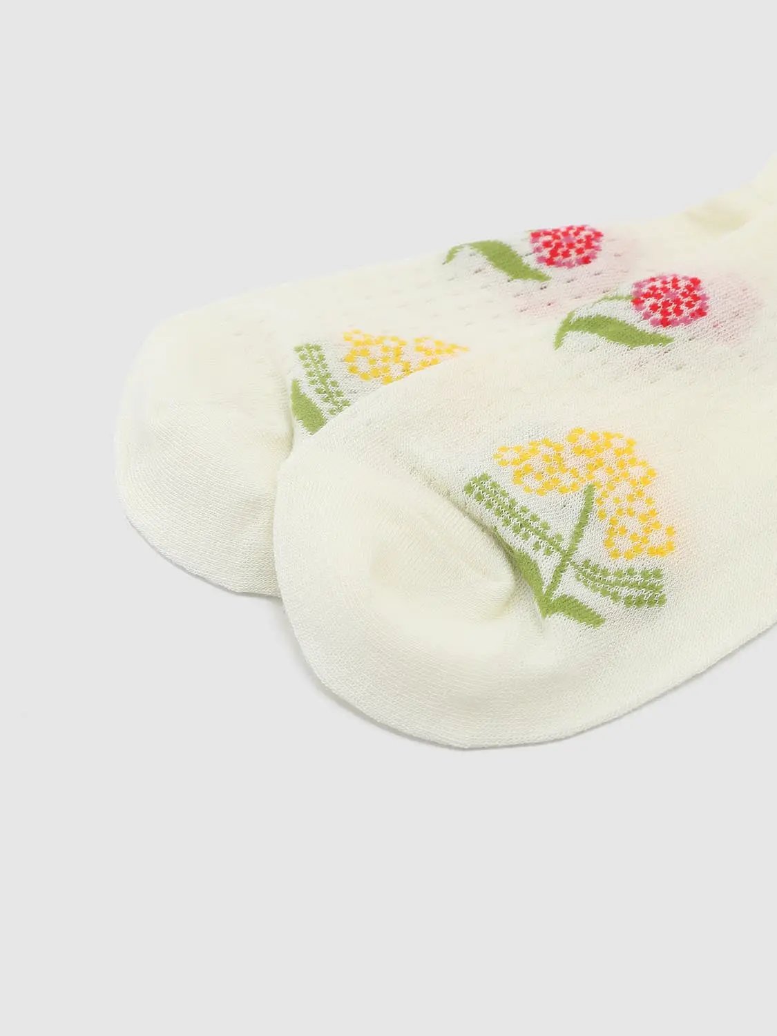 Floral Pattern Crew Socks