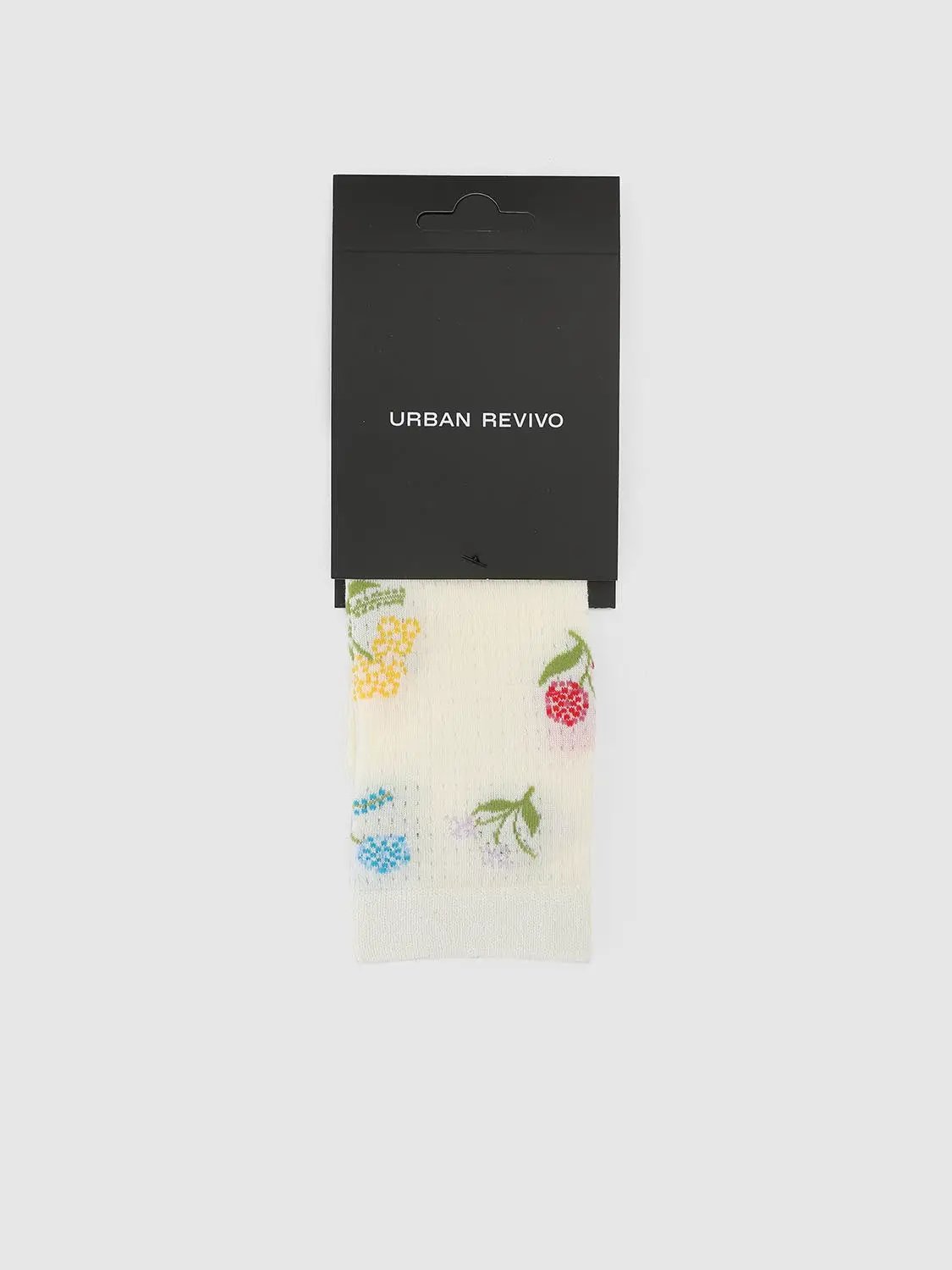 Floral Pattern Crew Socks