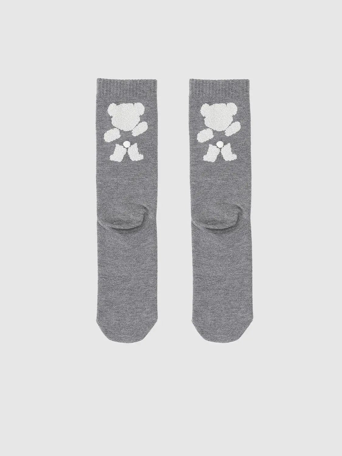 Teddy Bear Graphic Medium Thickness Socks