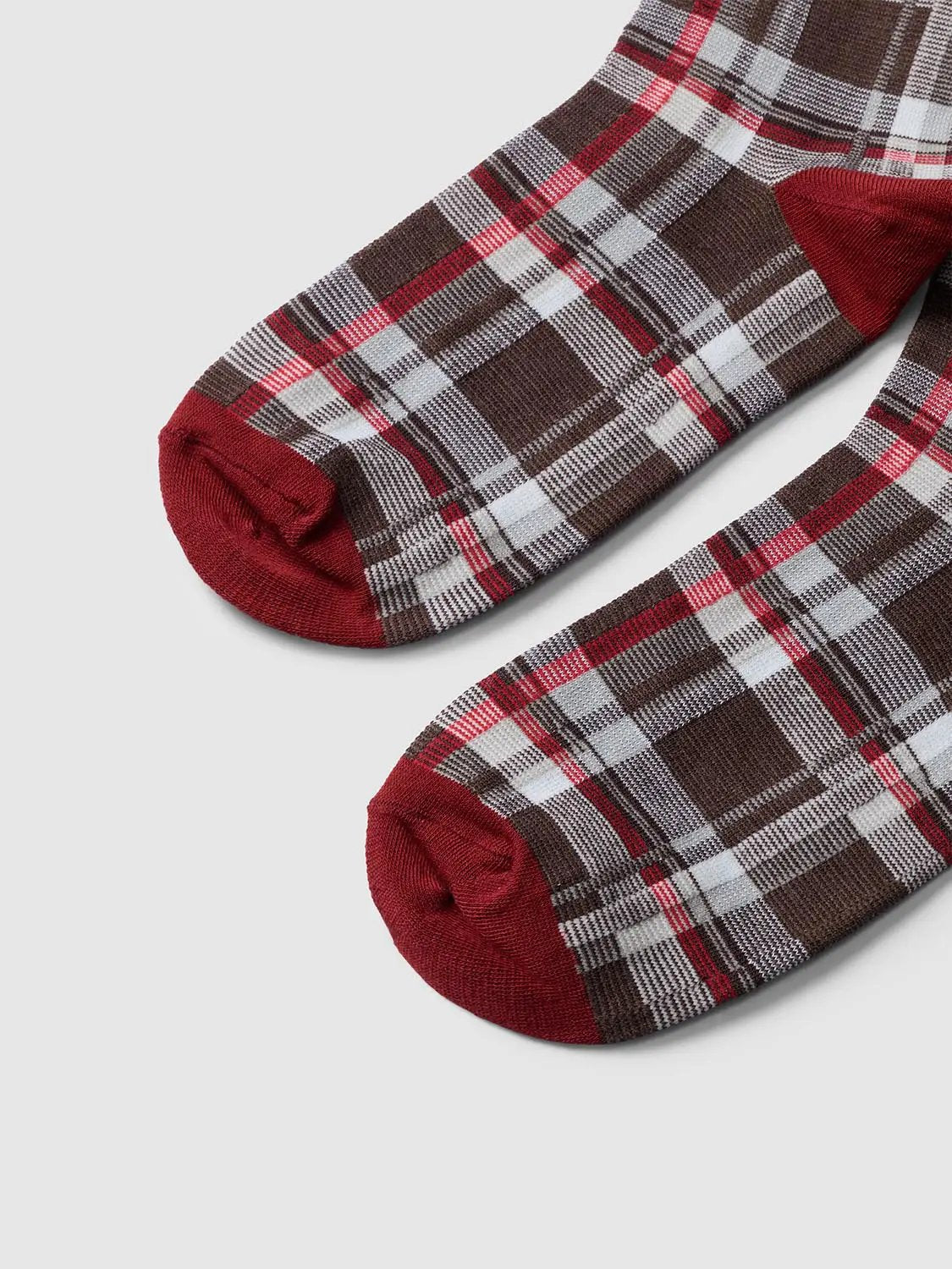 Checked Pattern Crew Socks
