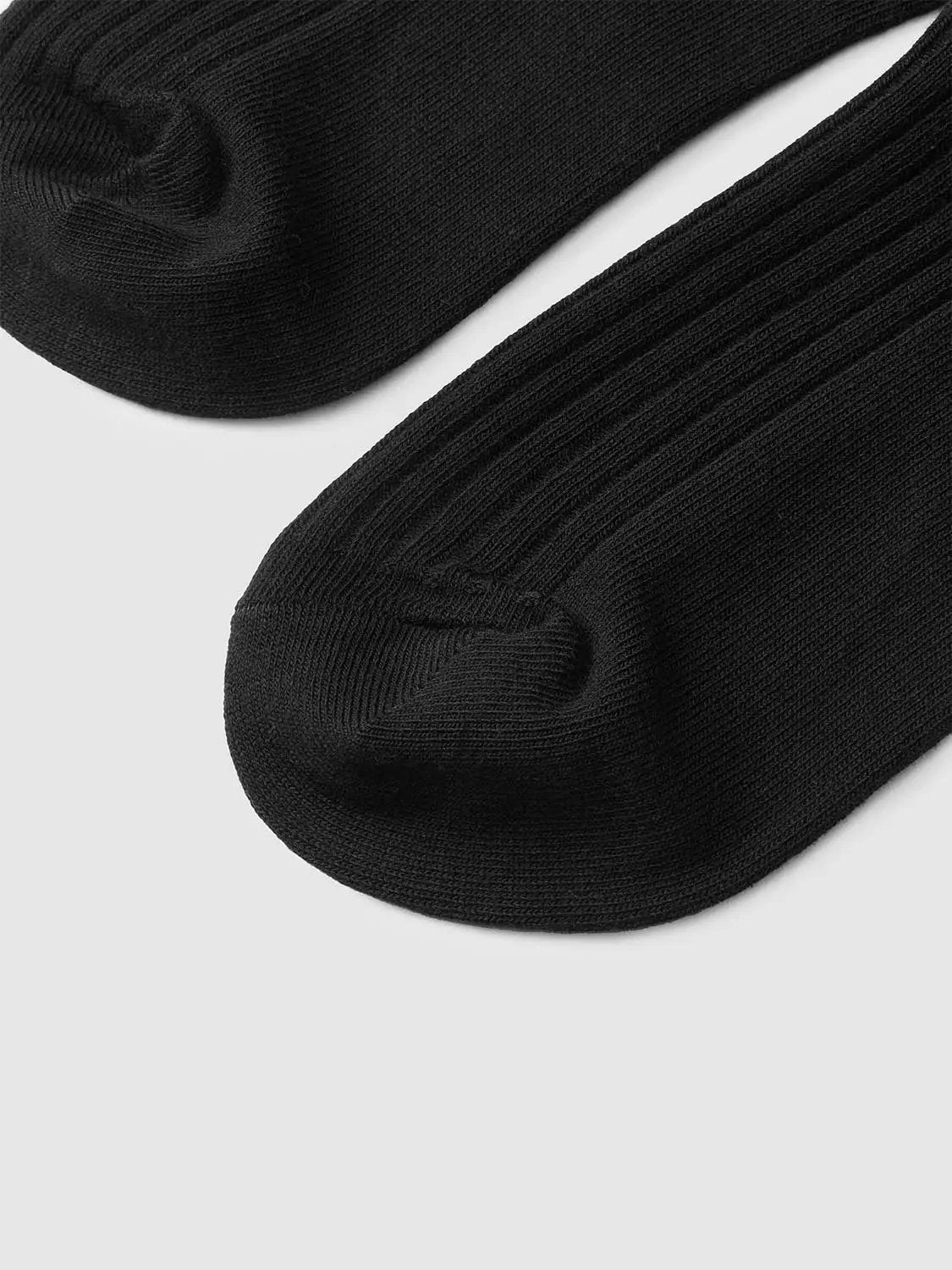 Ribbed Polka Dot Ruffle Cuff Cotton Blend Socks