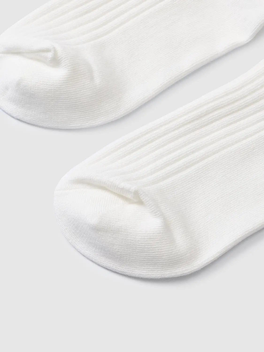 Ribbed Polka Dot Ruffle Cuff Cotton Blend Socks