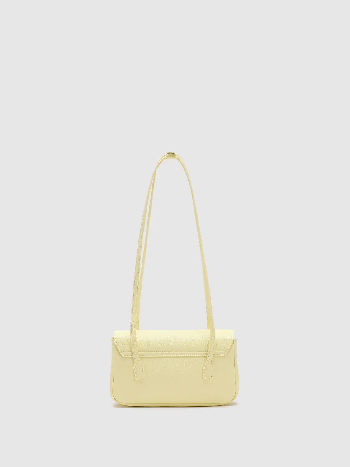 Faux Leather Minimalist Structured Shoulder Bag