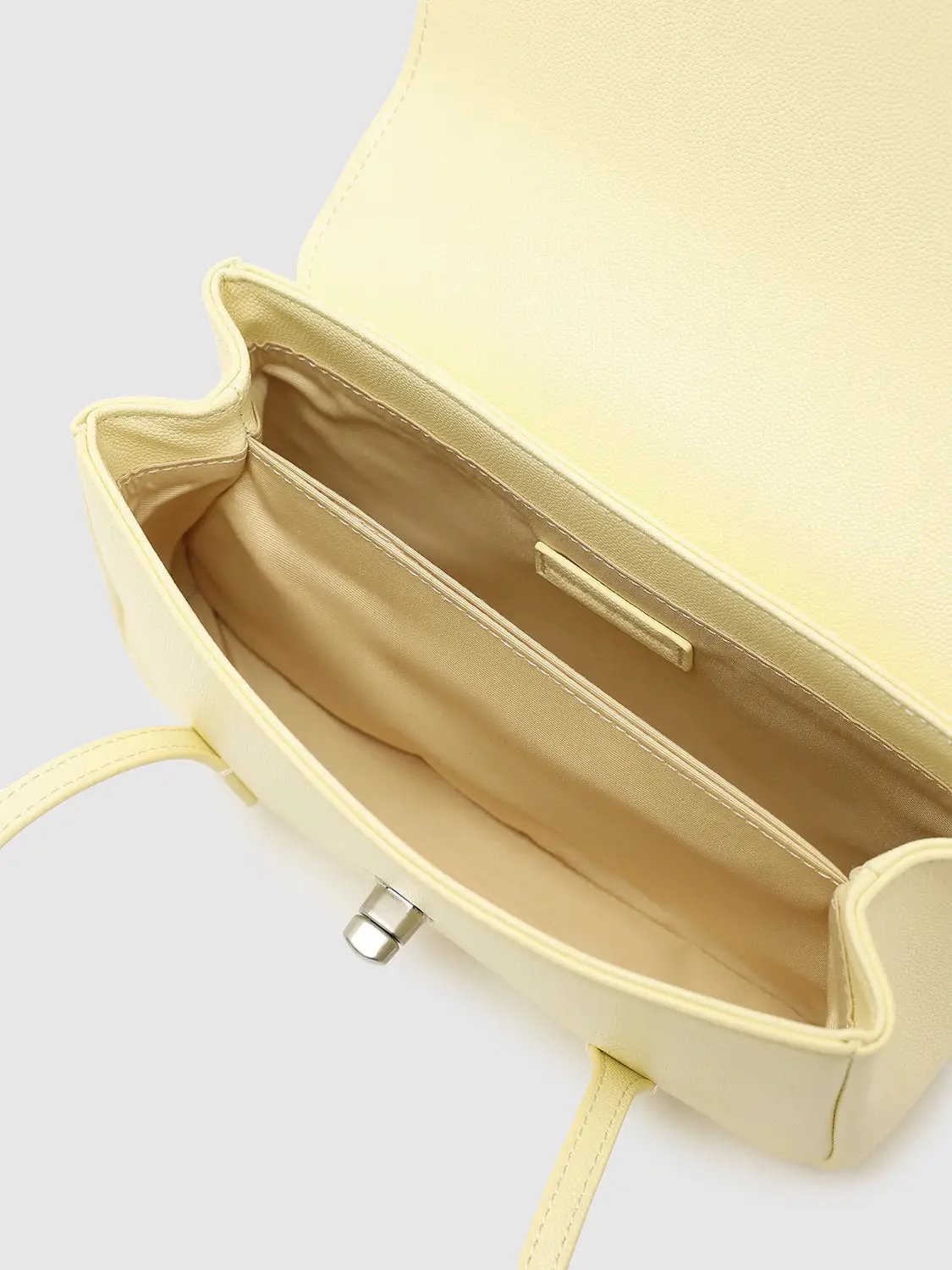Faux Leather Minimalist Structured Shoulder Bag