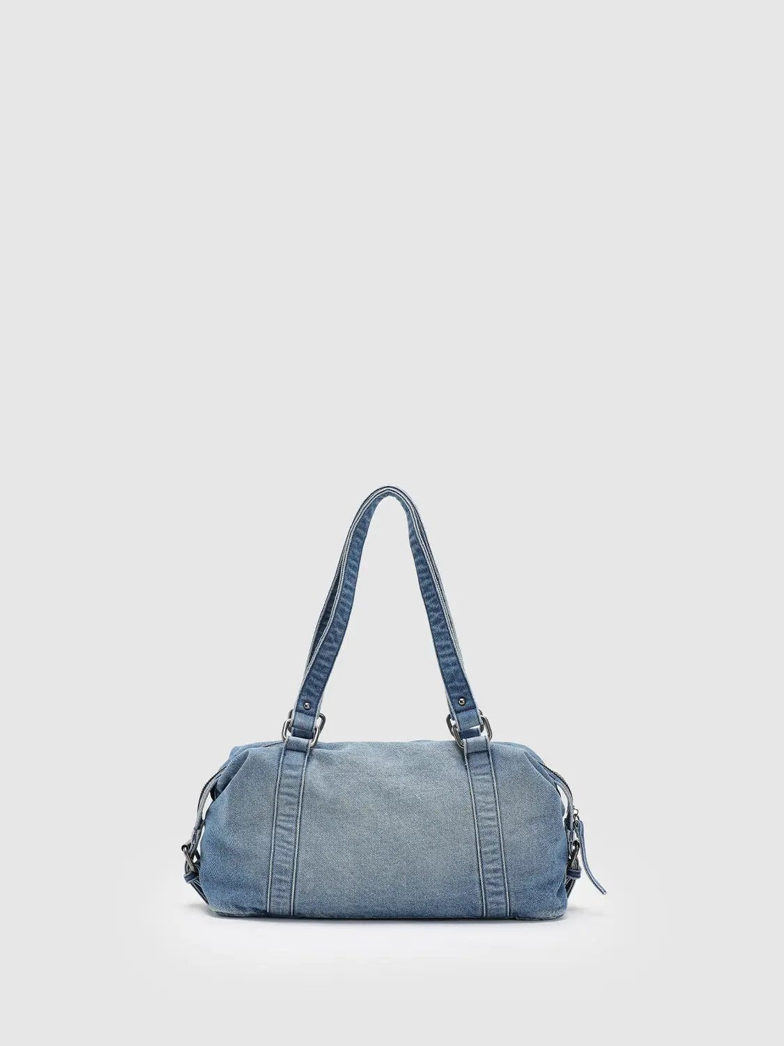 Washed Denim Large-Capacity Shoulder Bag