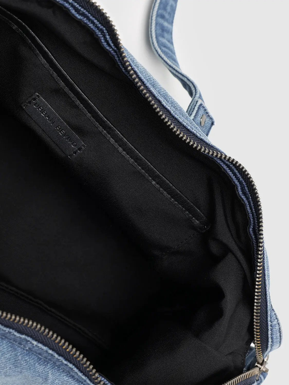 Washed Denim Large-Capacity Shoulder Bag