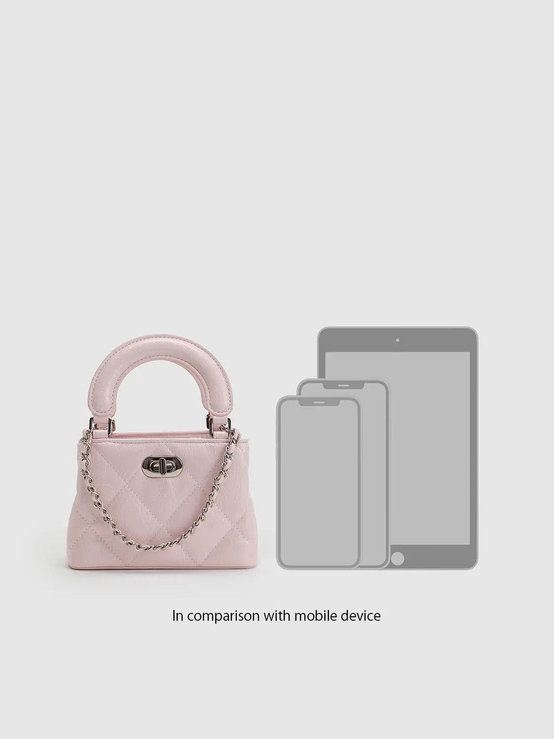 Diamond Quilted Top Handle Crossbody Bag