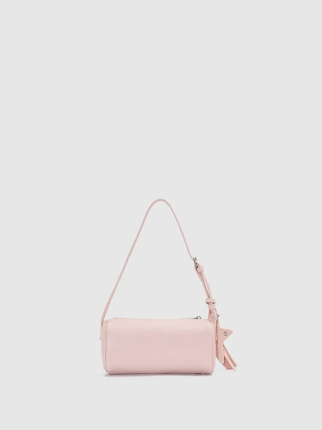 Pastel Yellow Star Tassel Accent Studded Edges Shoulder Bag
