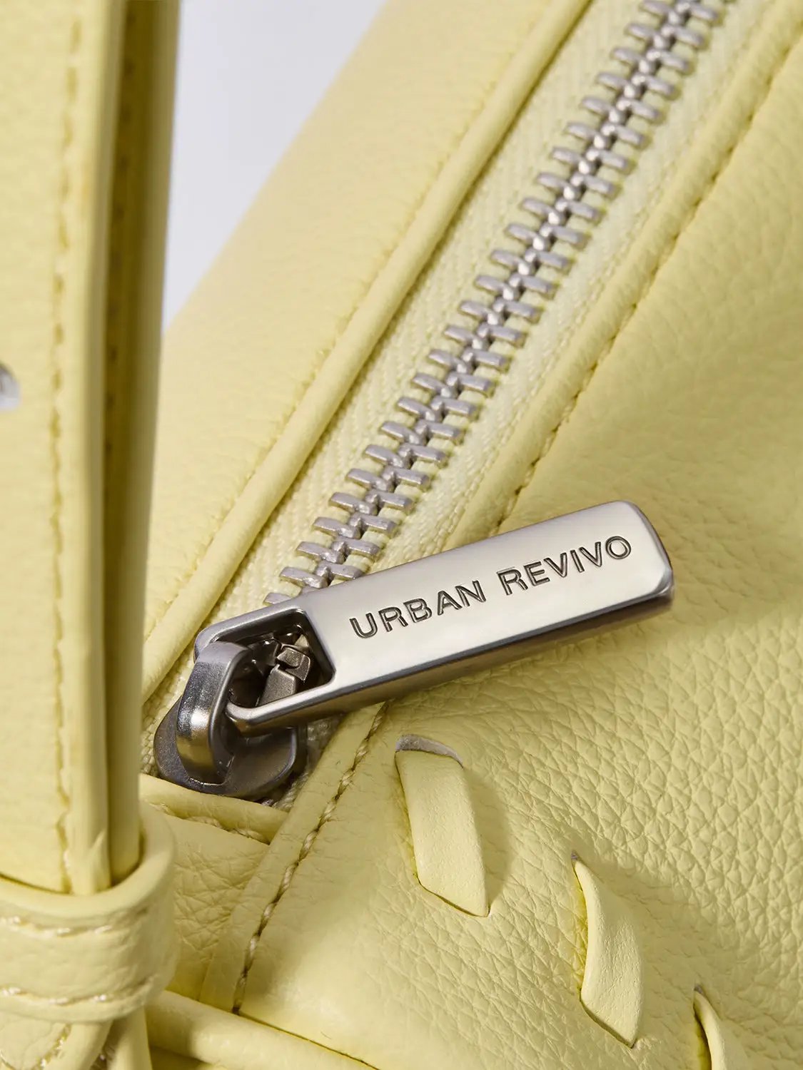 Pastel Yellow Star Tassel Accent Studded Edges Shoulder Bag