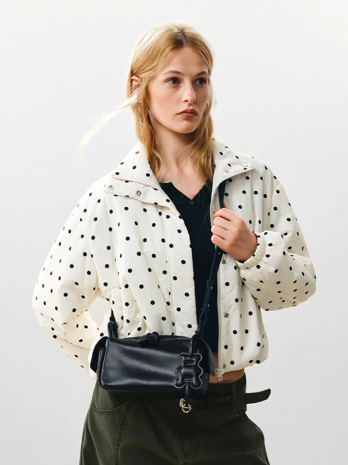 Top Handle Artificial Leather Crossbody Bag
