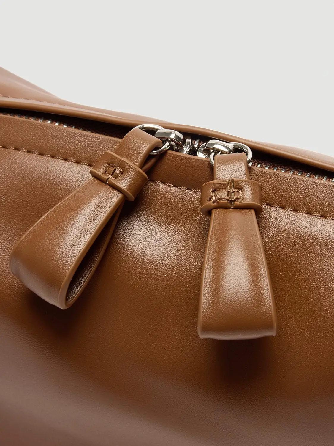 Top Handle Artificial Leather Crossbody Bag
