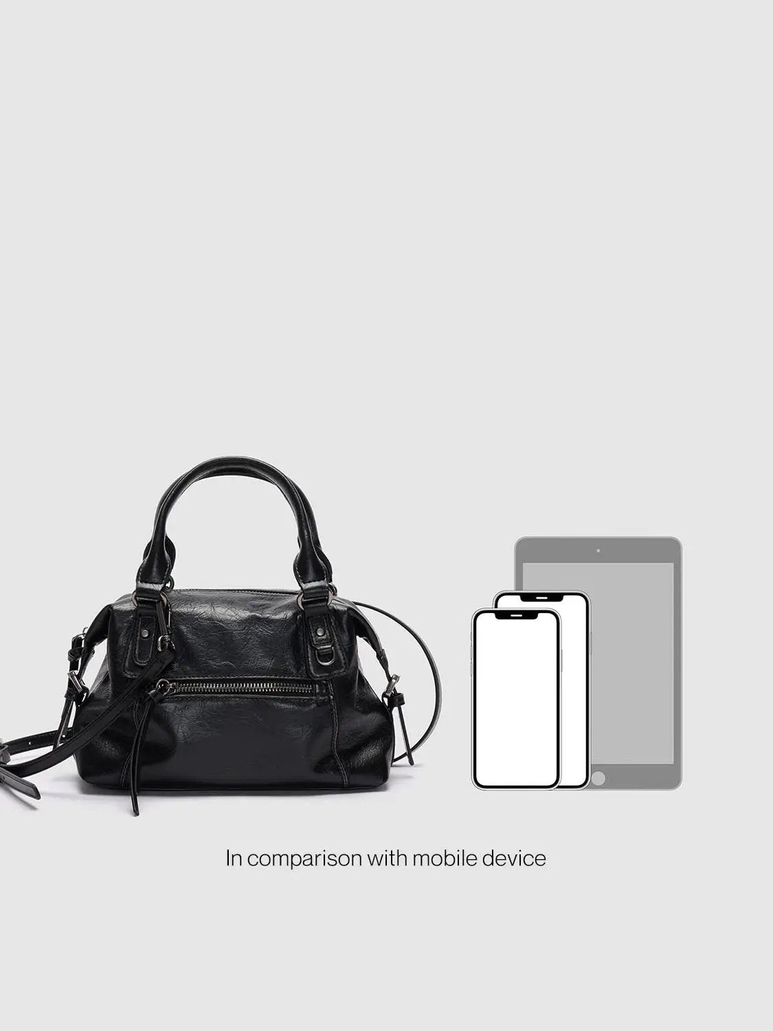 Top Handle Crossbody Front Zipper Bag