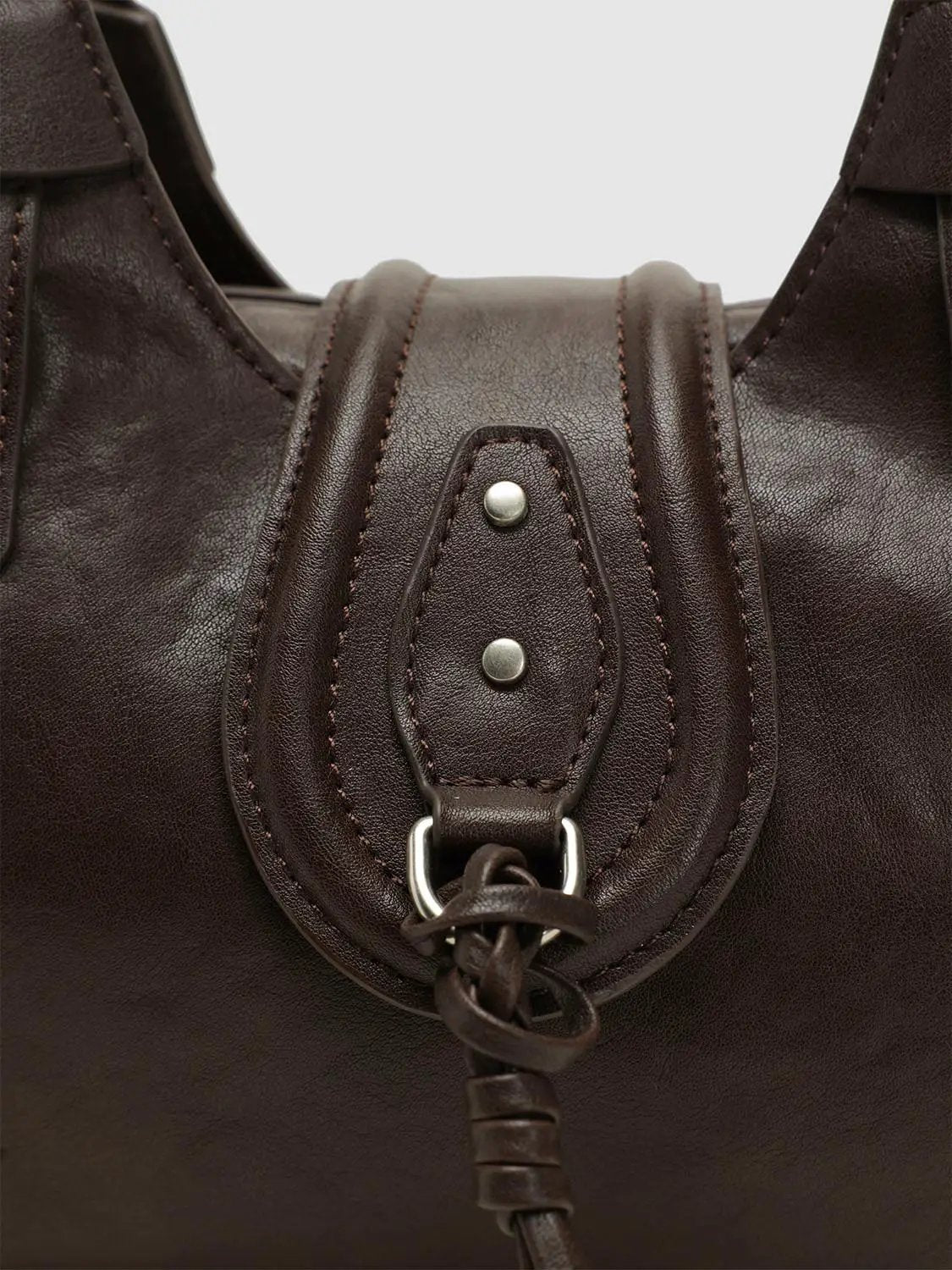 Studded Tassel Shoulder And Crossbody Handbag