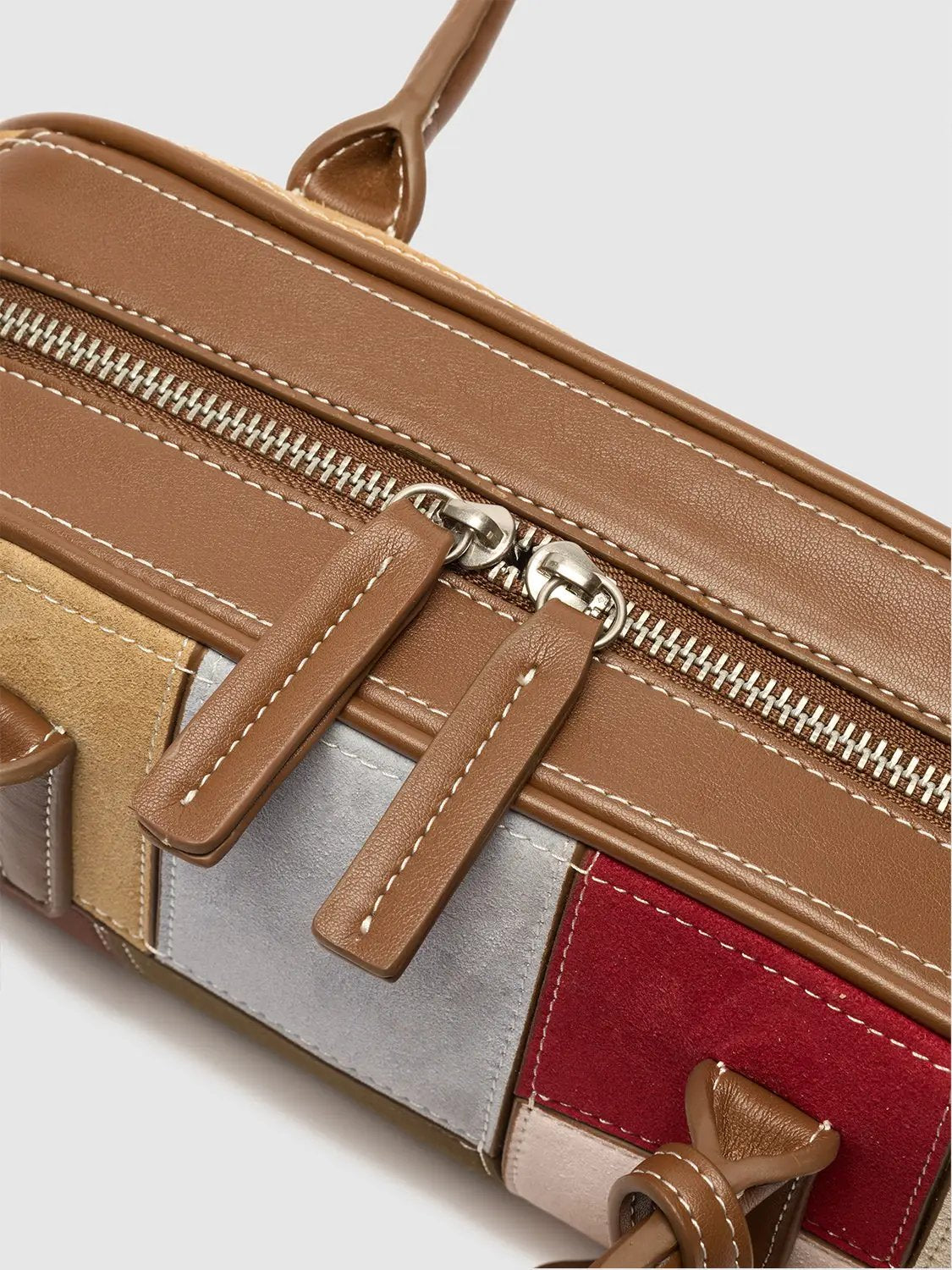 Patchwork Artificial Leather Shoulder Bag With Coin Purse