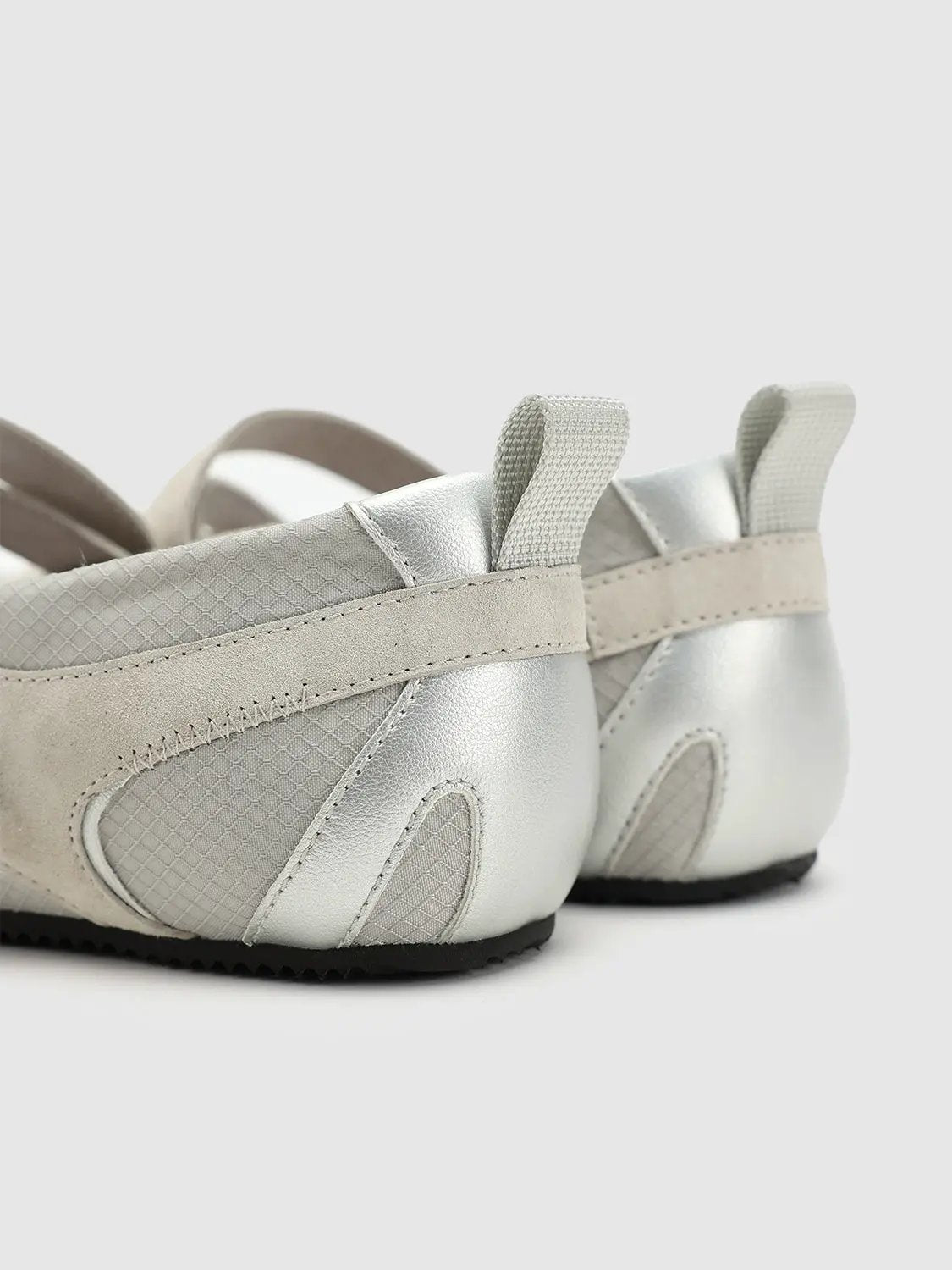 Two-Strap Strap-Detail Open-Toe Textured Sandal Pumps