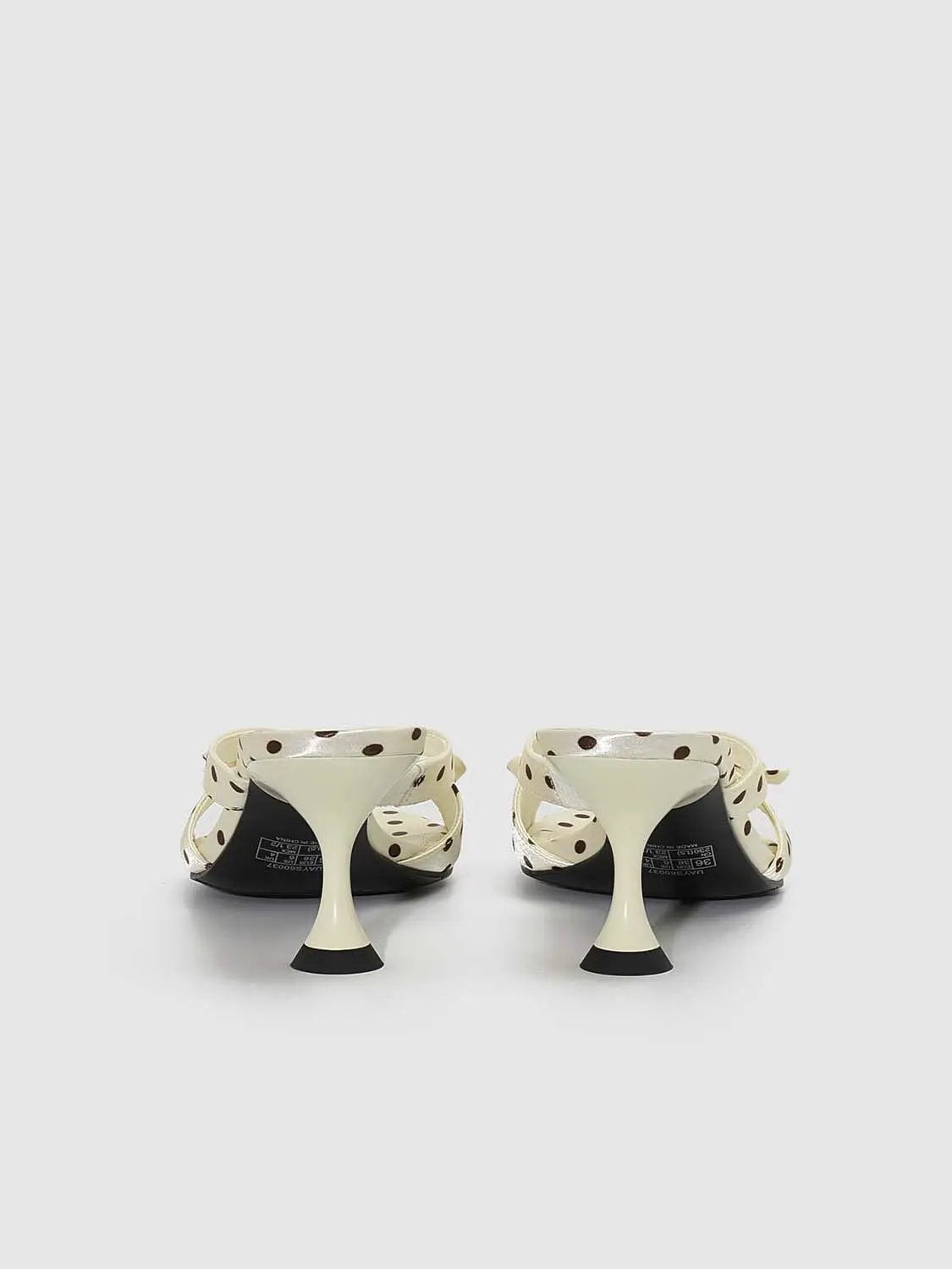 Textile Upper Polka Dot Bow Embellishment Slippers