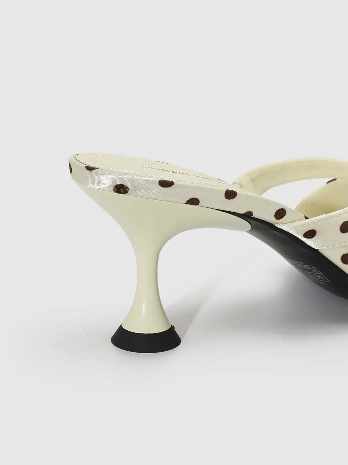 Textile Upper Polka Dot Bow Embellishment Slippers
