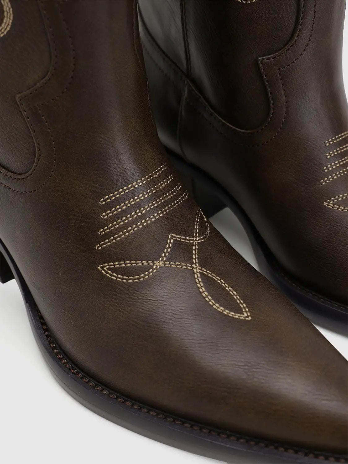 Embroidered Pointed Toe Western Boots