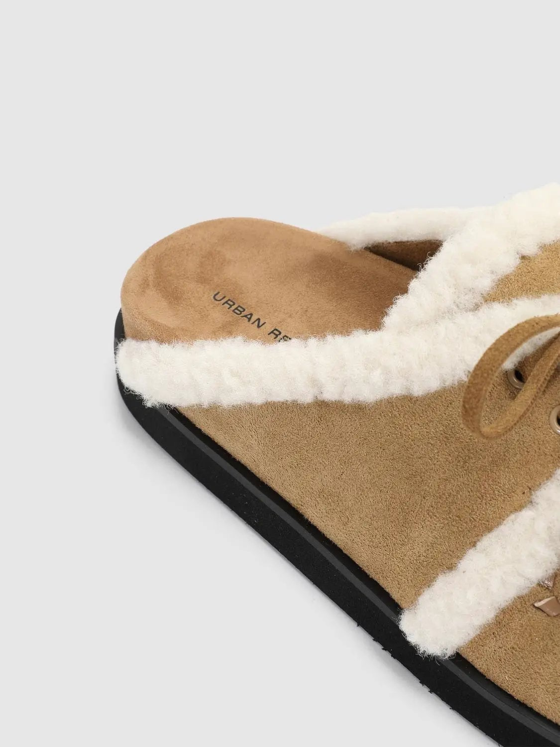 Fur Trimmed Tassel Moccasin Slippers