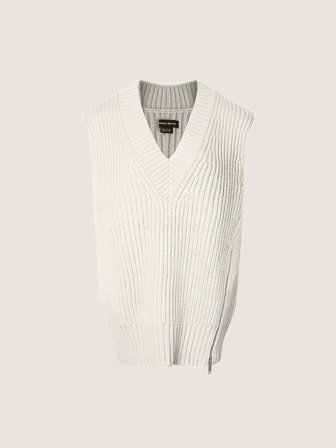 Loose V-Neck Knitted Vest