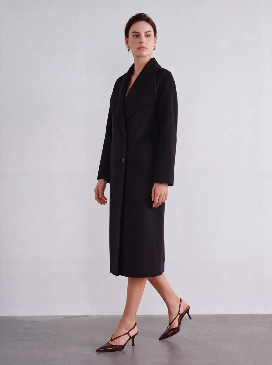 Oversize Wool Blend Coat