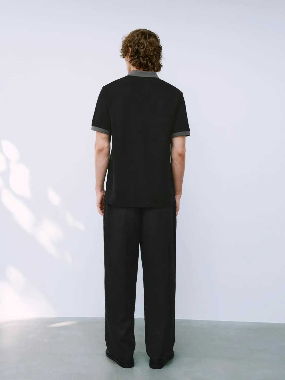 Relaxed Straight Leg Pants With Elastic Waist Drawstring