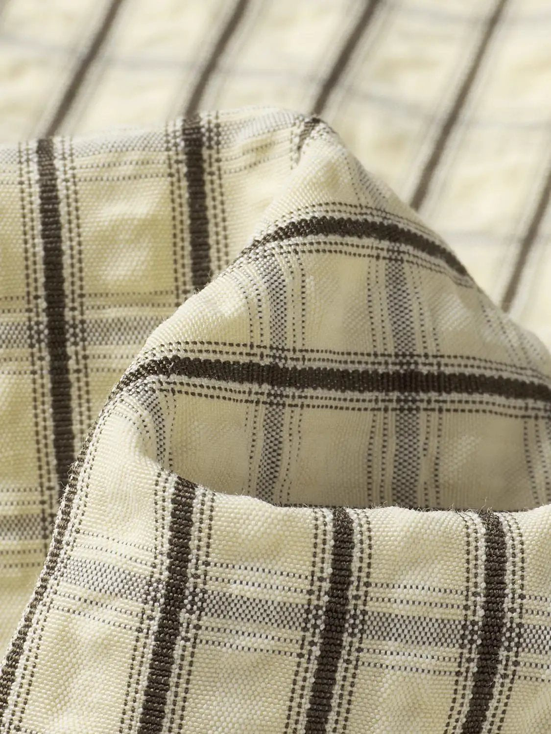 Button-front Checked Regular Shirt Collar Short Sleeve Shirt