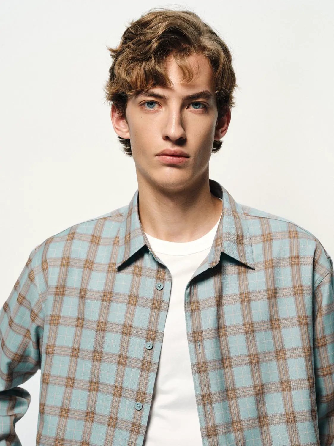 Checked Long Sleeve Shirt Collar Regular Fit Shirt