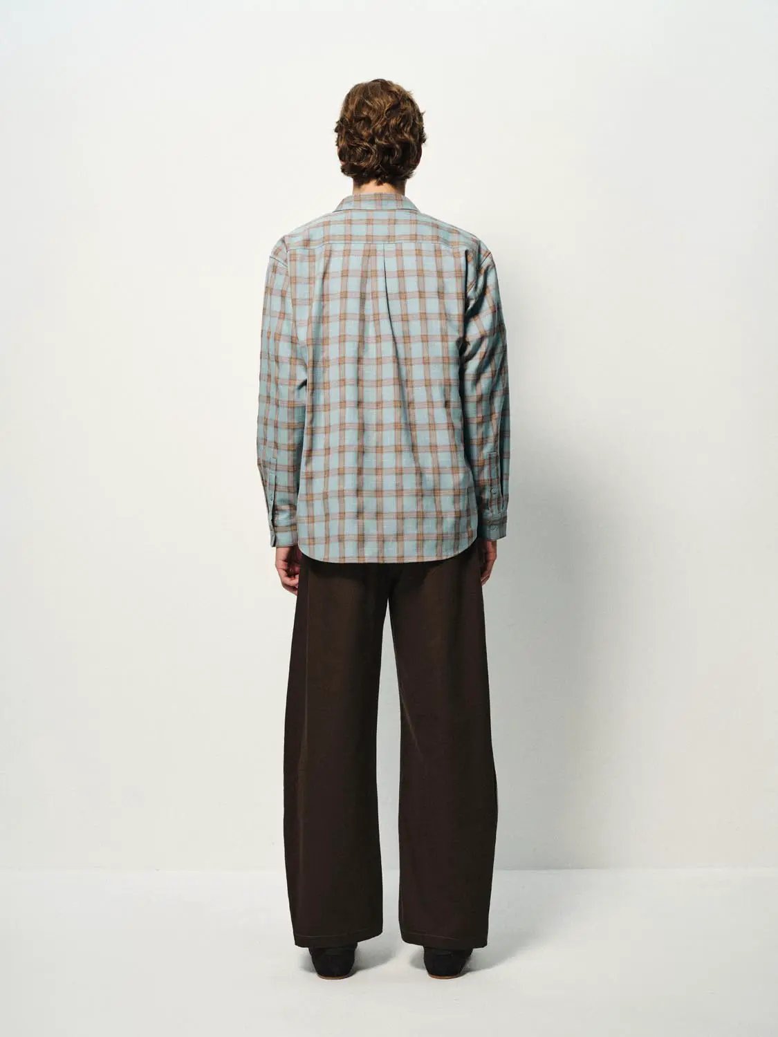 Checked Long Sleeve Shirt Collar Regular Fit Shirt