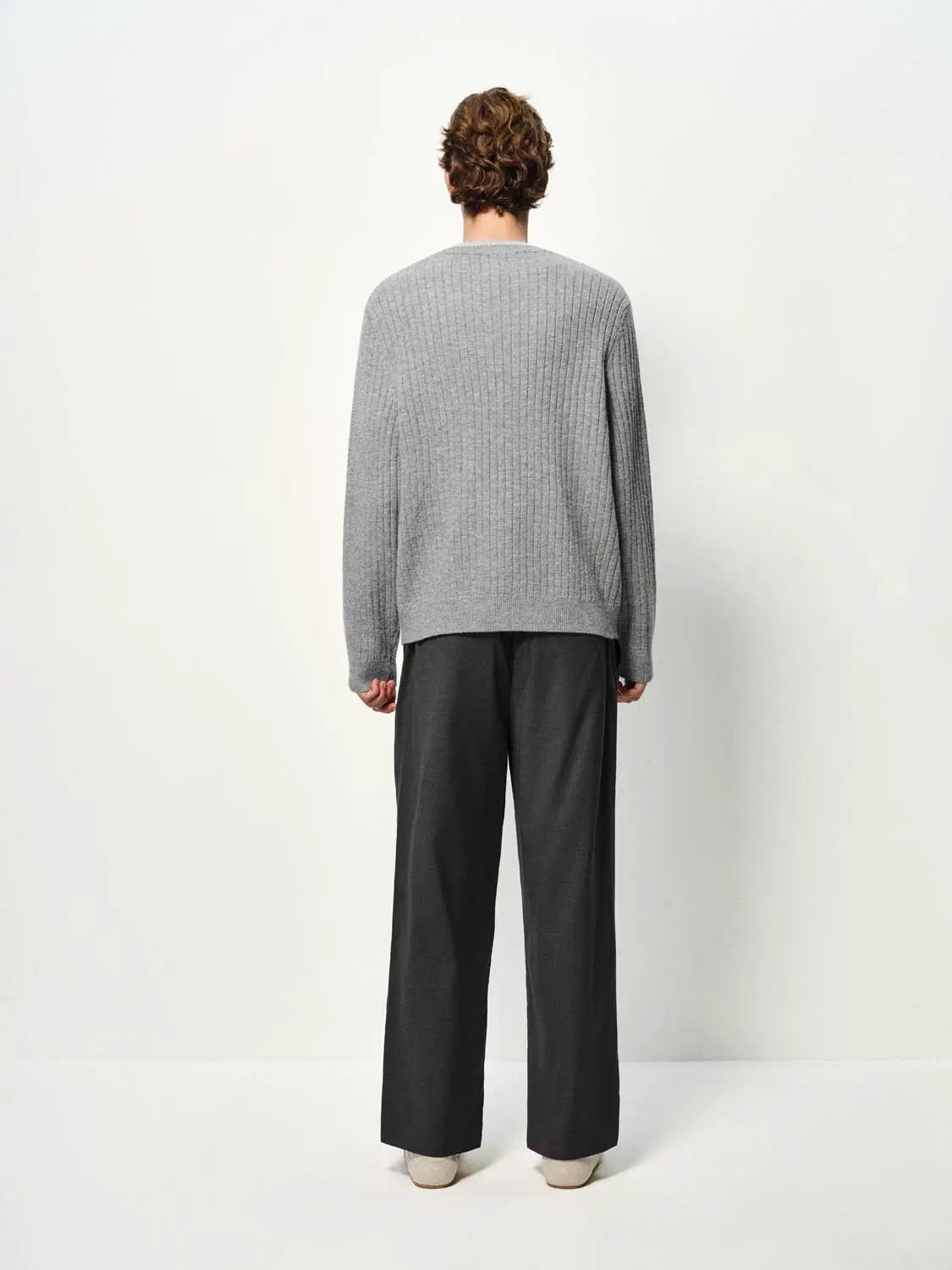 Ribbed Long Sleeve Button Front Sweater