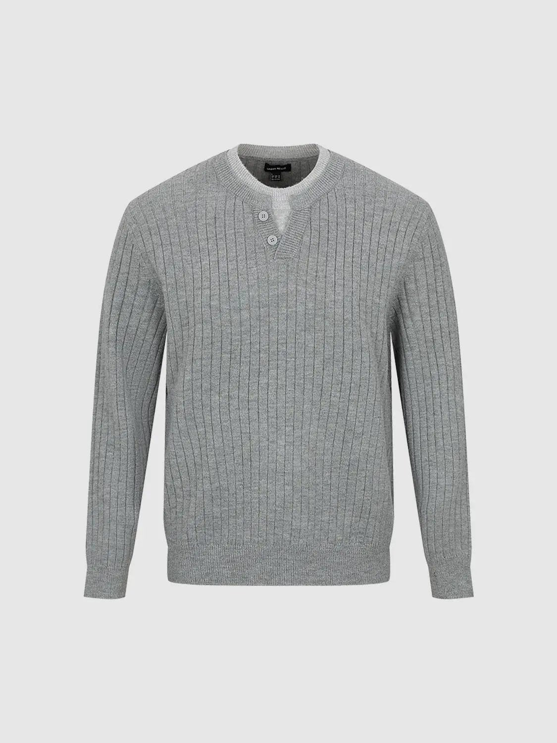 Ribbed Long Sleeve Button Front Sweater