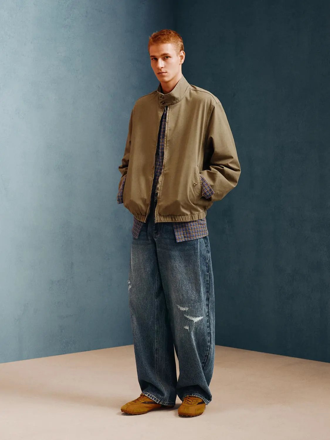 Distressed Wide-leg Mid-rise Cotton Jeans