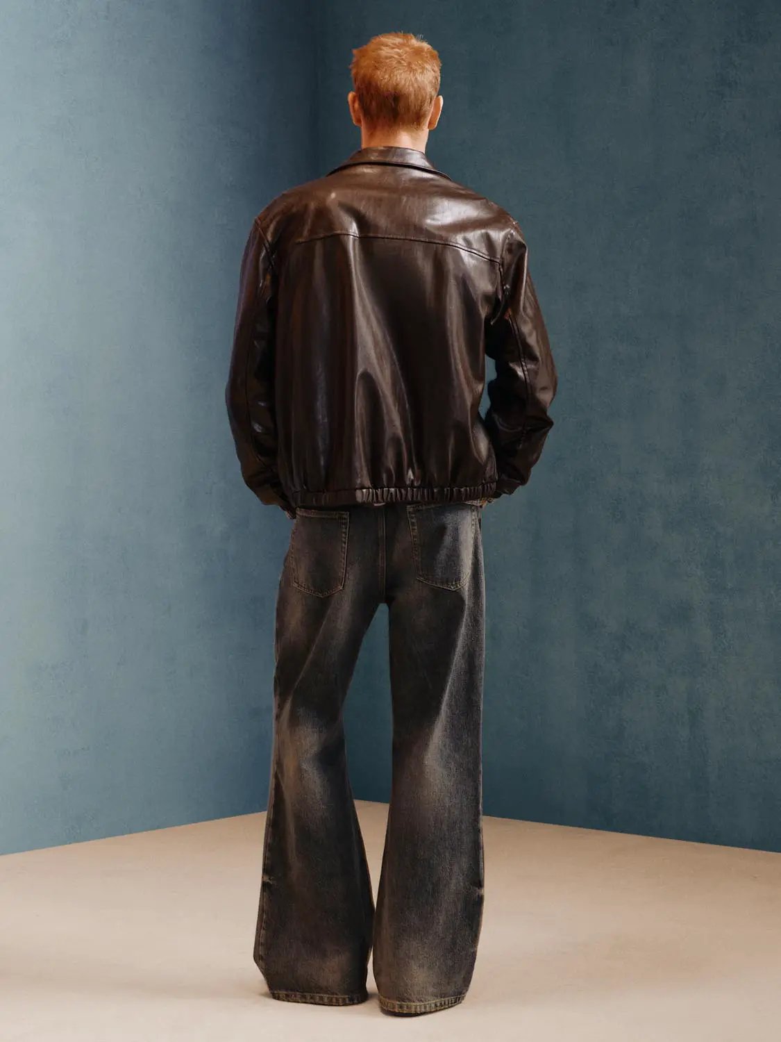 Structured Zip Front Shirt Collar Long Sleeve Jacket
