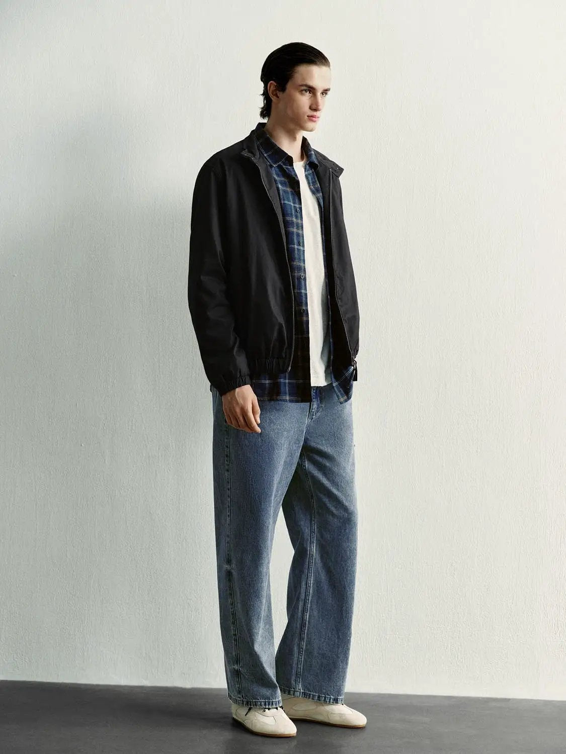 Long Sleeve Cotton Regular Fit Zip Jacket