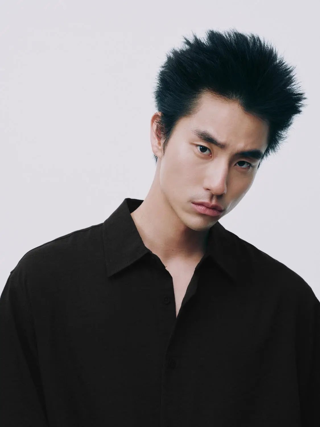 Open-Front Regular Fit Short Sleeve Collar Shirt