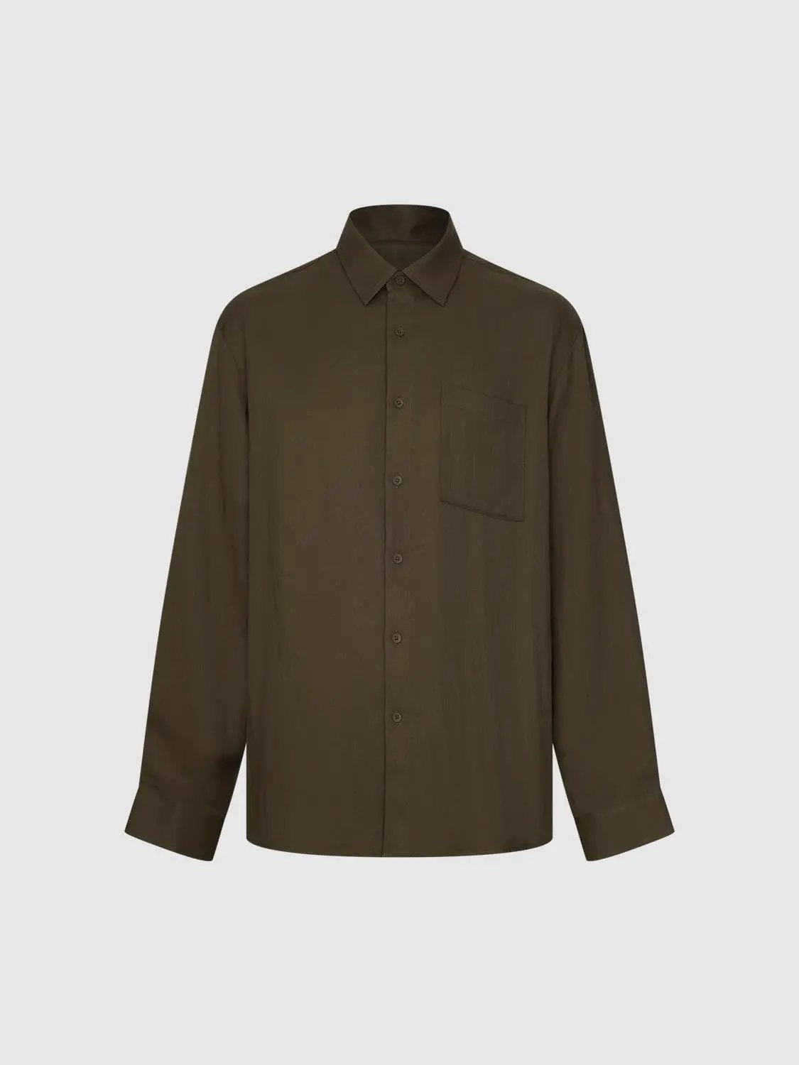 Textured Long Sleeve Button Chest Pocket Shirt